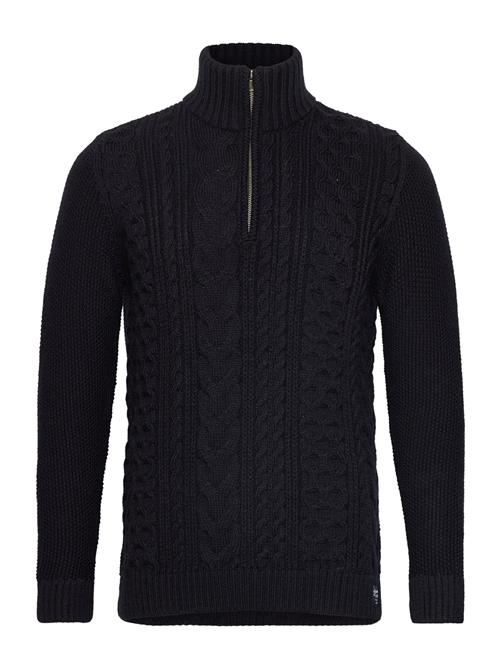 Jacob Cable Knit Half Zip Superdry Navy