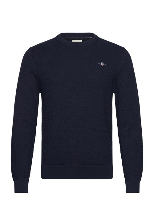 Structured Cotton C-Neck GANT Navy