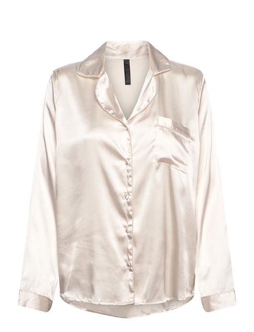 Hunkemöller Satin Long-Sleeved Jacket Hunkemöller White