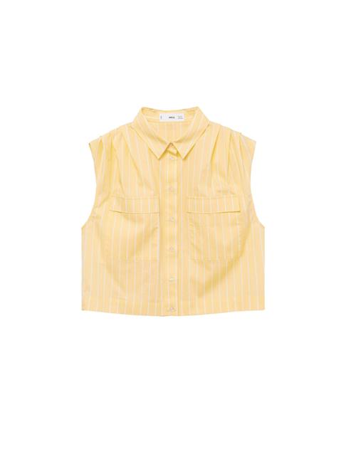 MANGO Bluse 'RITA'  gul / hvid