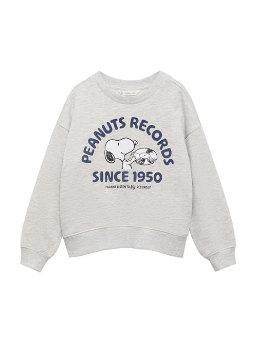 MANGO KIDS Sweatshirt 'SRECORD'  navy / lysegrå / sort