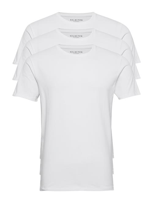 Selected Homme Slhnewpima Ss O-Neck Tee 3 Pack Noos Selected Homme White