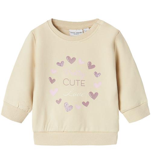 Name It Sweatshirt - NmfVrillie - Summer Sand/Hearts