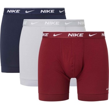 Nike 9P Everyday Cotton Boxer Blå/Rød bomuld Large Herre