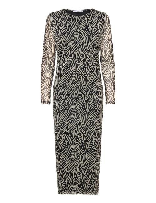 Animal-Print Midi-Dress Mango Black