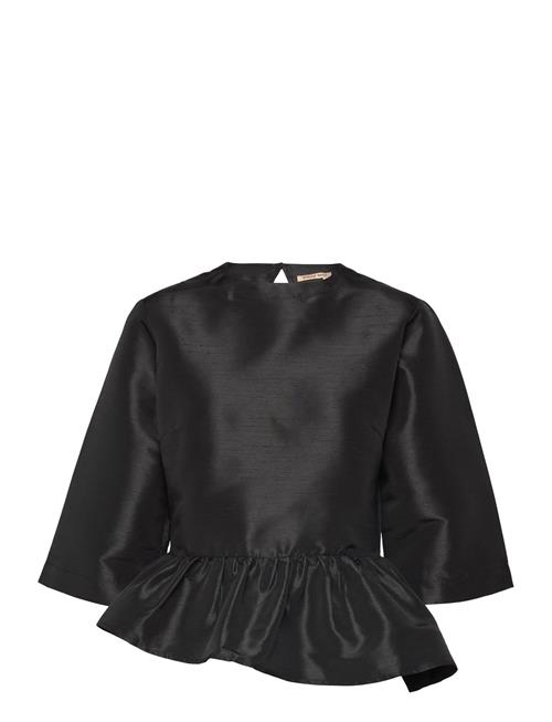 Stella Nova Crispy Peplum Blouse Stella Nova Black