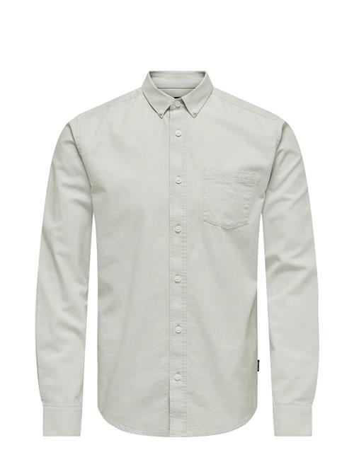 ONLY & SONS Onsremy Ls Reg Wash Oxford Shirt ONLY & SONS Grey