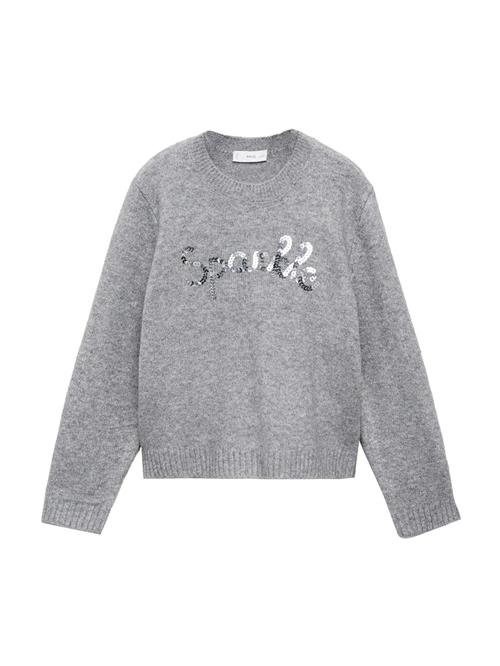 Se MANGO KIDS Pullover 'SPARKLE'  grå / sølv ved About You