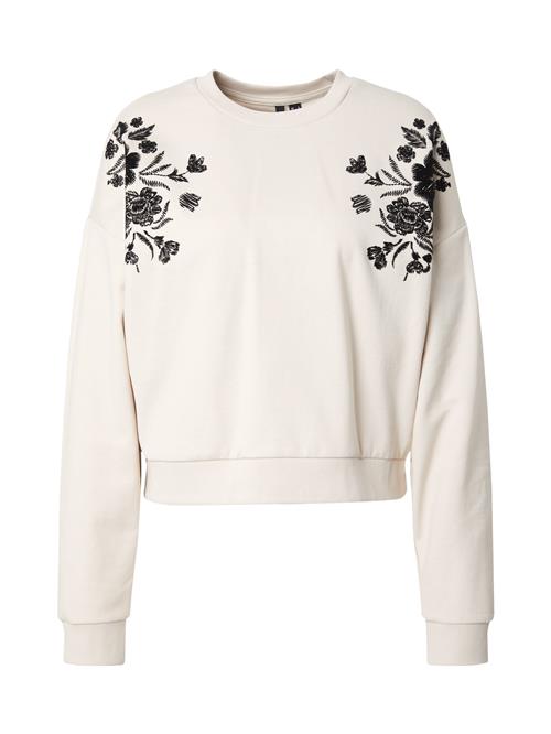 VERO MODA Sweatshirt 'VMHELEN TRINA'  beige / sort