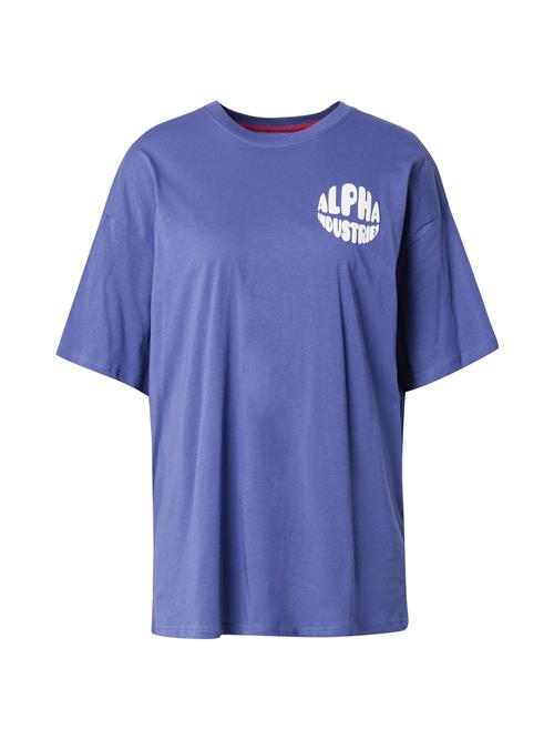 ALPHA INDUSTRIES Shirts  violetblå / hvid