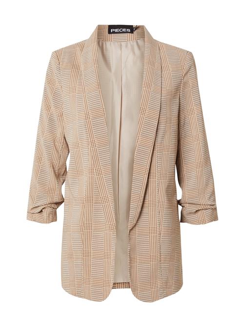 Se PIECES Blazer 'PCBOSELLA'  camel / taupe / hvid ved About You