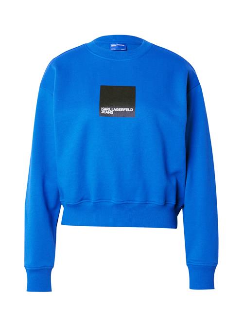 KARL LAGERFELD JEANS Sweatshirt  royalblå / sort / hvid