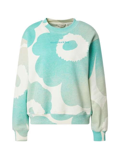 Marimekko Sweatshirt 'LEIOT UNIKKO'  turkis / pastelgrøn / hvid