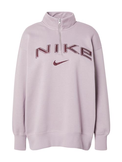 Nike Sportswear Sweatshirt 'Phoenix Fleece'  pastellilla / mørkerød / hvid