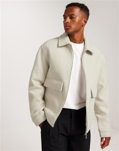 Calvin Klein Jeans Wool Blend Jacket Jakker Beige