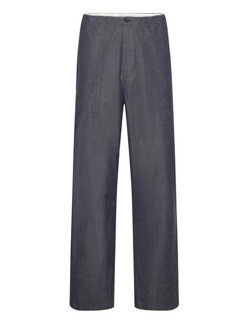 Se Knowledge Cotton Apparel Flint Wide Slub Yarn Pants - Gots/V Knowledge Cotton Apparel Grey ved Booztlet