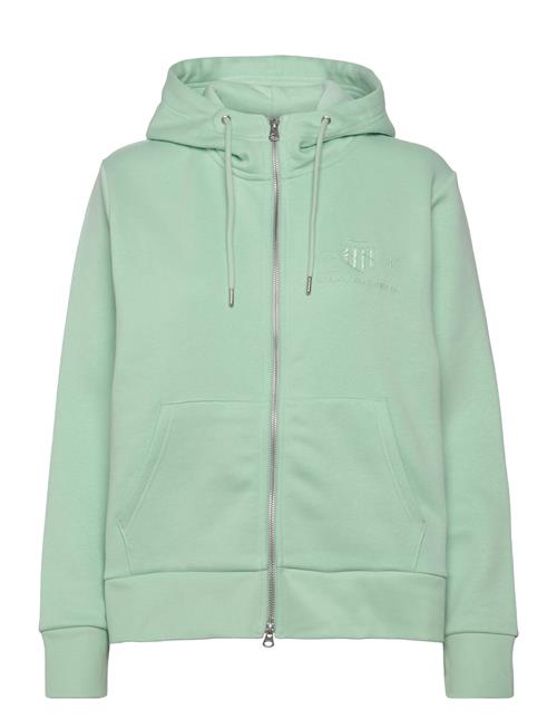 GANT Reg Tonal Shield Zip Hoodie GANT Green