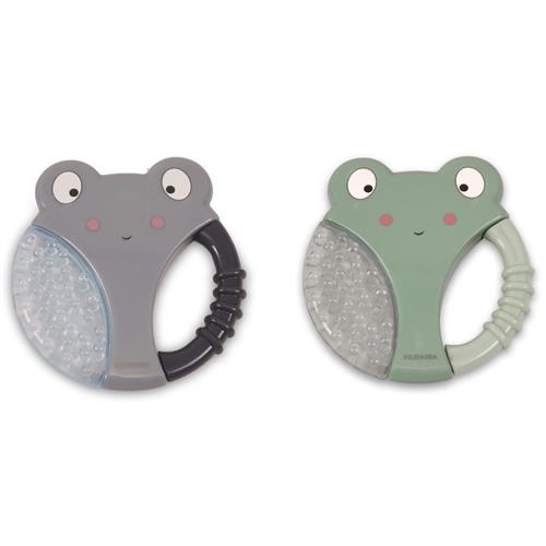 Filibabba 2-pak Cooling Bideringer Frogs | Hvid | 0-3