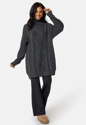 BUBBLEROOM Tracy knitted sweater dress Dark grey M