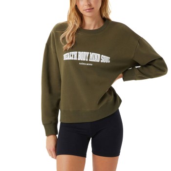 Björn Borg Ace Boyfriend Crew Grøn Medium Dame