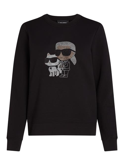 Karl Lagerfeld Sweatshirt 'Ikon Karl & Choupette'  beige / sort / sølv / hvid