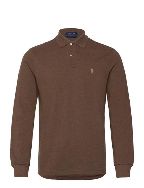 Polo Ralph Lauren Custom Slim Fit Mesh Polo Shirt Polo Ralph Lauren Brown