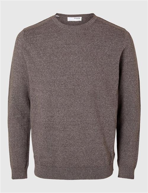 Slhberg Crew Neck B Selected Homme Brown