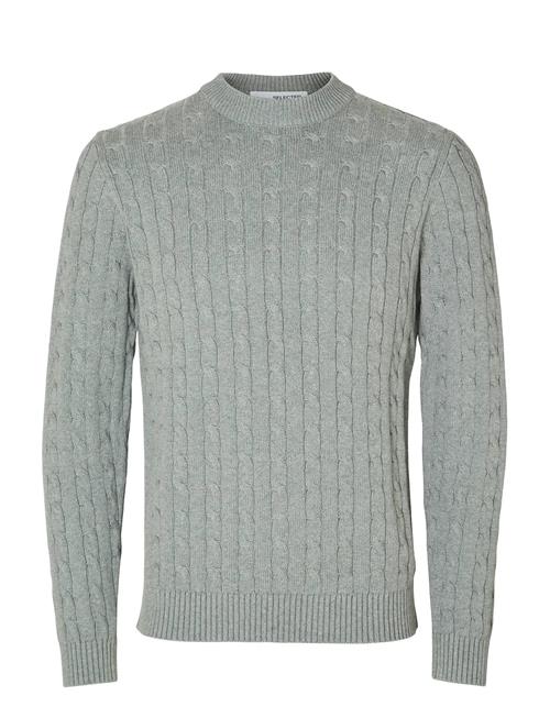 Slhryan Structure Crew Neck Selected Grey