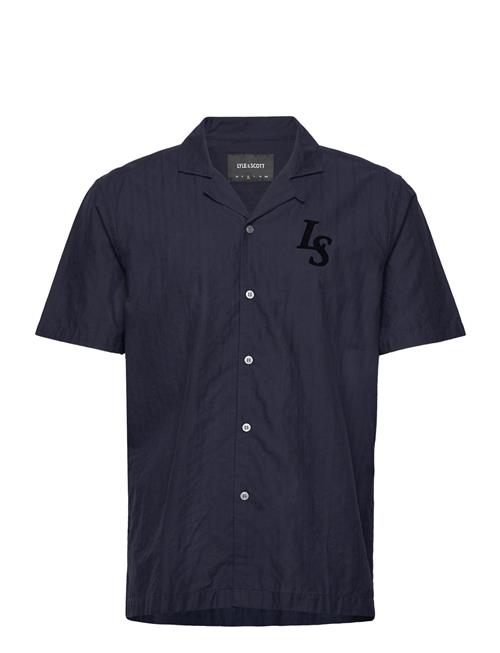 Lyle & Scott Pinstripe Revere Collar Shirt Lyle & Scott Navy