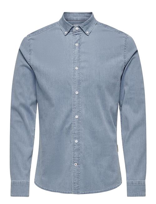 ONLY & SONS Onsconrad Slim Ls Chambray Stretch Shirt ONLY & SONS Blue