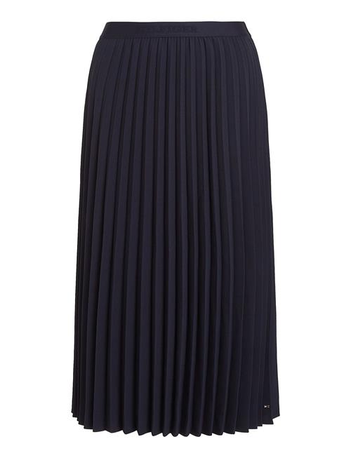 Tommy Hilfiger Fluid Pleated Midi Skirt Tommy Hilfiger Navy