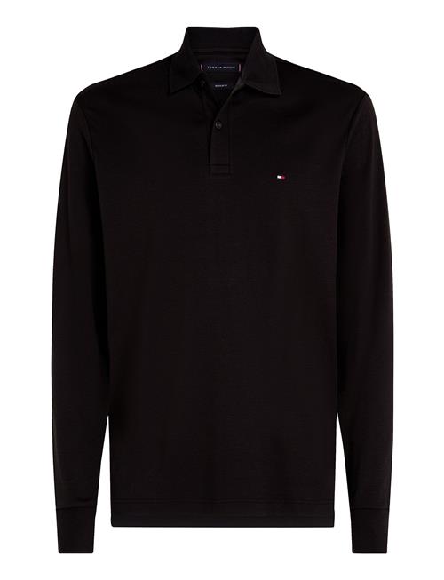 L/S Liquid Cotton Reg Polo Tommy Hilfiger Black