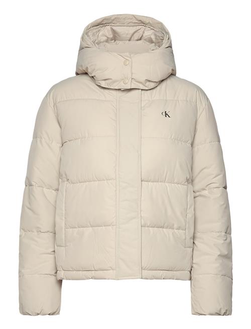 Calvin Klein Jeans Matte Monologo Nd Short Puffer Calvin Klein Jeans Cream