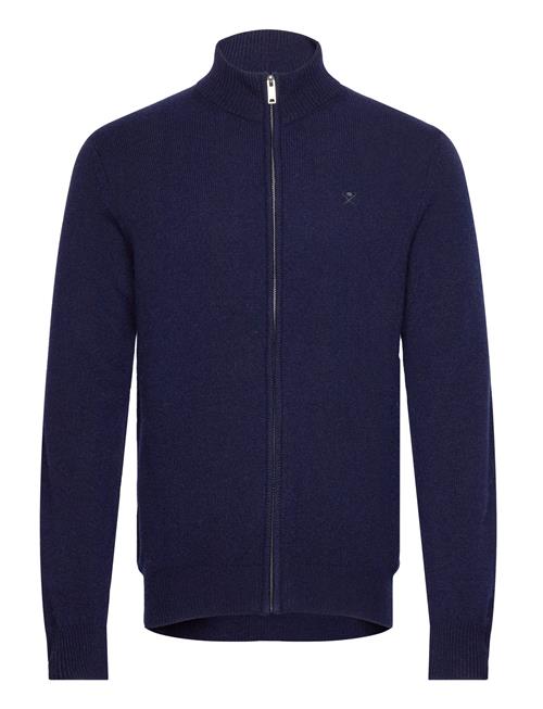 Hackett London Lambswool Fzip Hackett London Navy