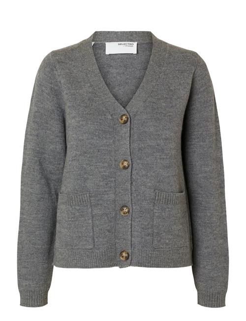 Selected Femme Slfana Ls Knit Wool Cardigan Noos Selected Femme Grey