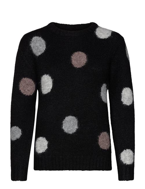 Pullover From Freequent In A Soft Material With A Dotted Pattern. The Pullover H FREE/QUENT Black