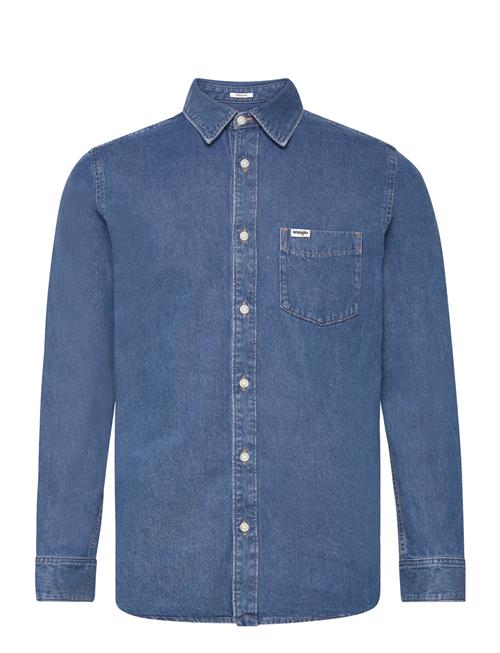 Wrangler 1 Pkt Shirt Wrangler Blue