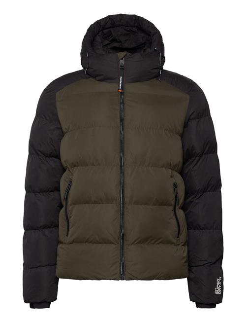 Hood Colour Block Sport Puffer Superdry Sport Khaki