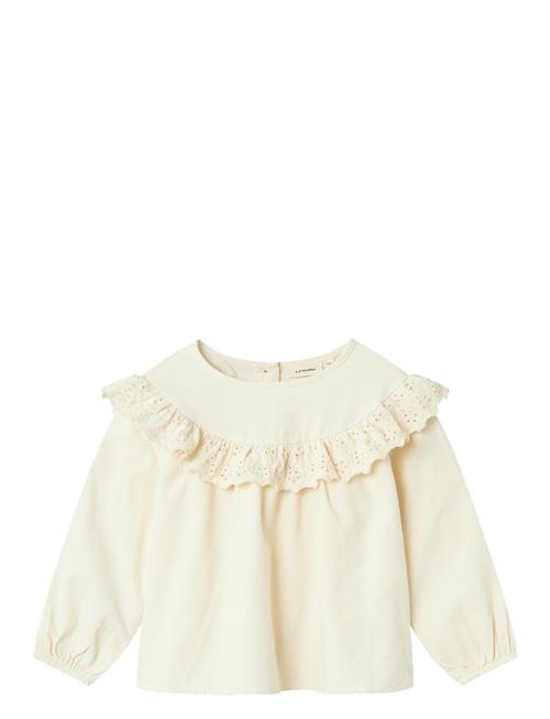 Lil'Atelier Nmfsaku Ls Loose Emb Top 2511-Ku S Lil Lil'Atelier Beige