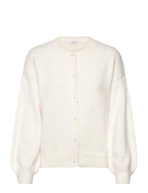 Bubbleroom Fluffy Knitted Pearl Cardigan Bubbleroom White