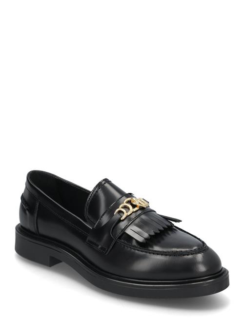 Biaadda Fringe Chain Loafer Polido Bianco Black