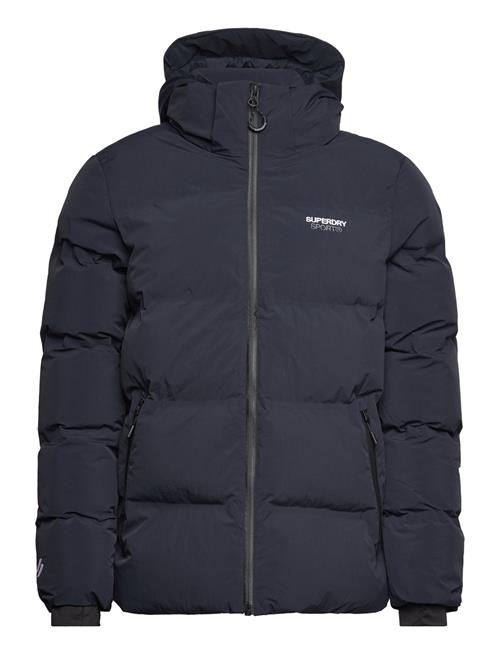 Hooded Boxy Puffer Jacket Superdry Sport Navy