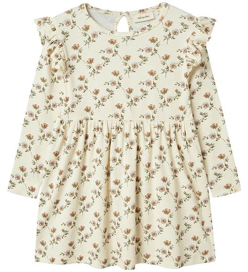 Lil Atelier Lil' Atelier Kjole - Rib - NmfGavo - Turtledove/FLOWER