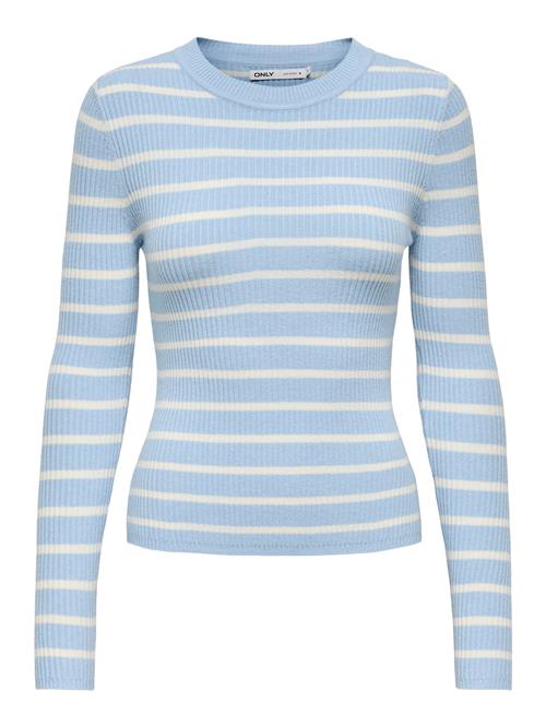 Se ONLY Pullover 'ONLLOUISA'  lyseblå / hvid ved About You
