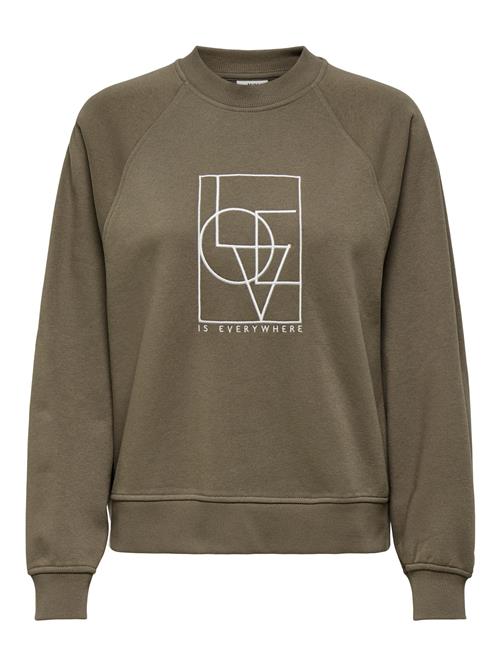 JDY Sweatshirt  khaki / hvid