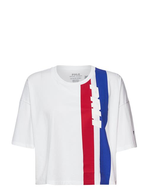 Polo Ralph Lauren Logo Graphic Cropped Jersey Tee Polo Ralph Lauren White