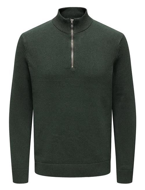 ONLY & SONS Onsfabian Life Reg 7 Half Zip Knit ONLY & SONS Green