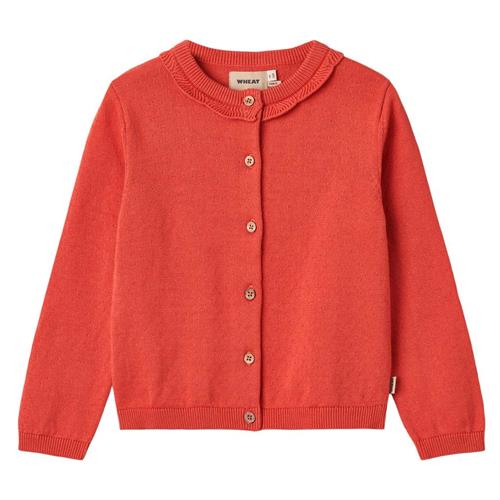 Wheat GOTS Amy Cardigan Candy Red | Rød | 110 cm