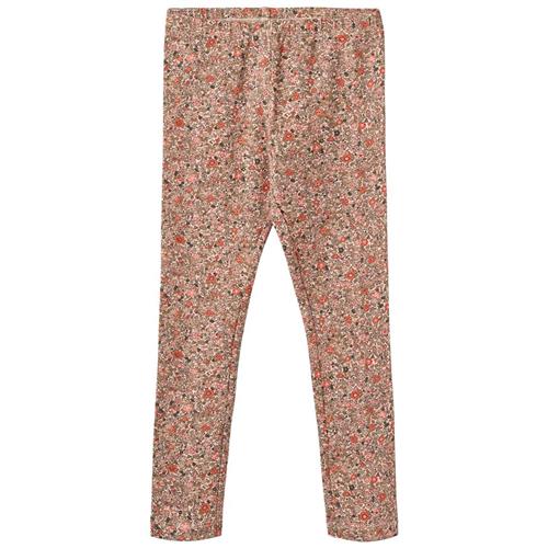 Wheat GOTS Jules Blomstrede Leggings rose Flower Meadow | Lyserød | 128 cm