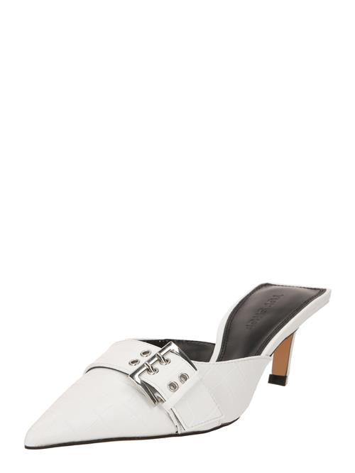 TOPSHOP Pantoletter 'Eden'  sølv / hvid